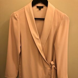 Topshop blazer dress in blush pink